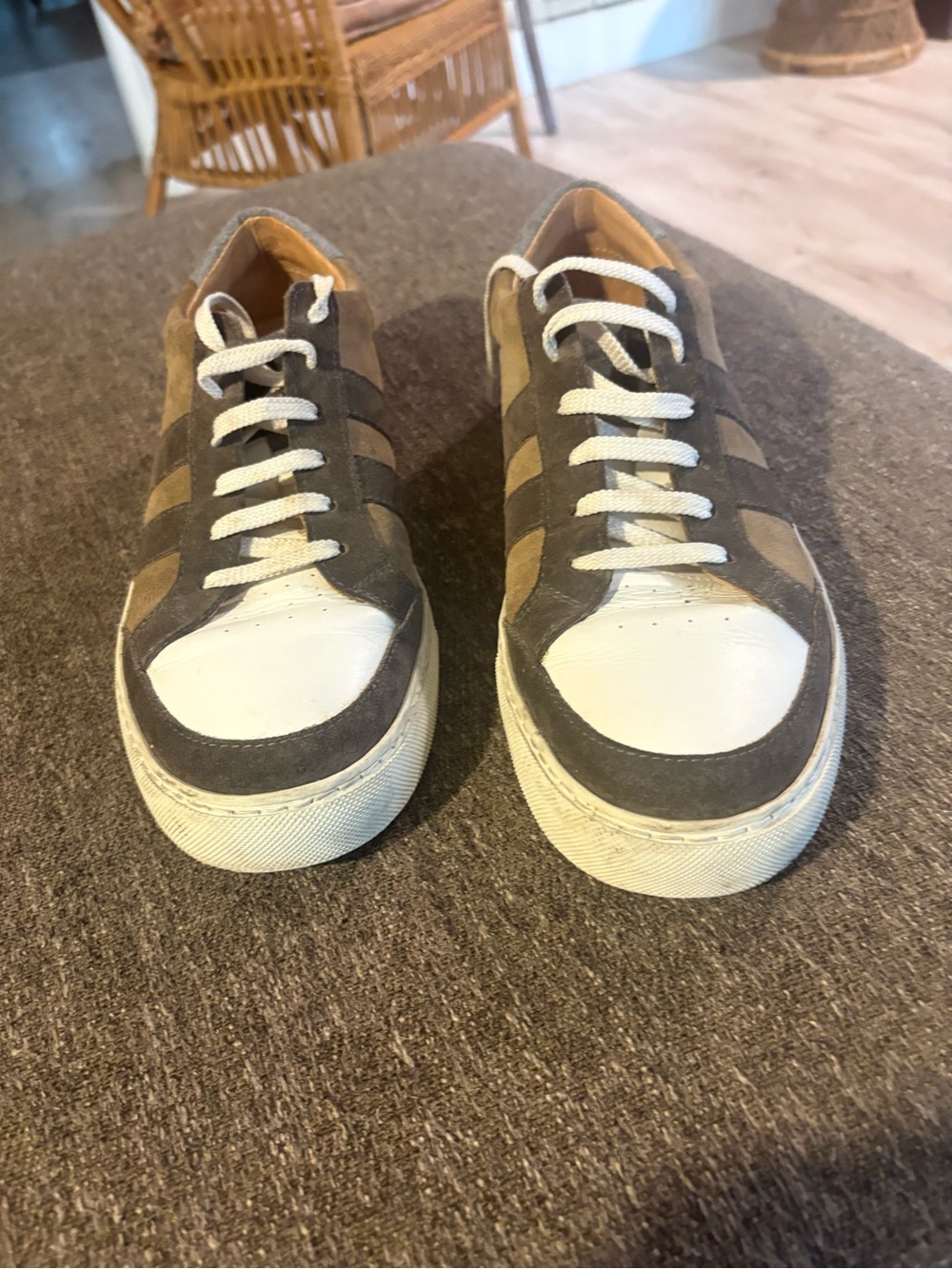 Eleventy Casual Low-Top Men’s Sneakers in Brown and White GUC